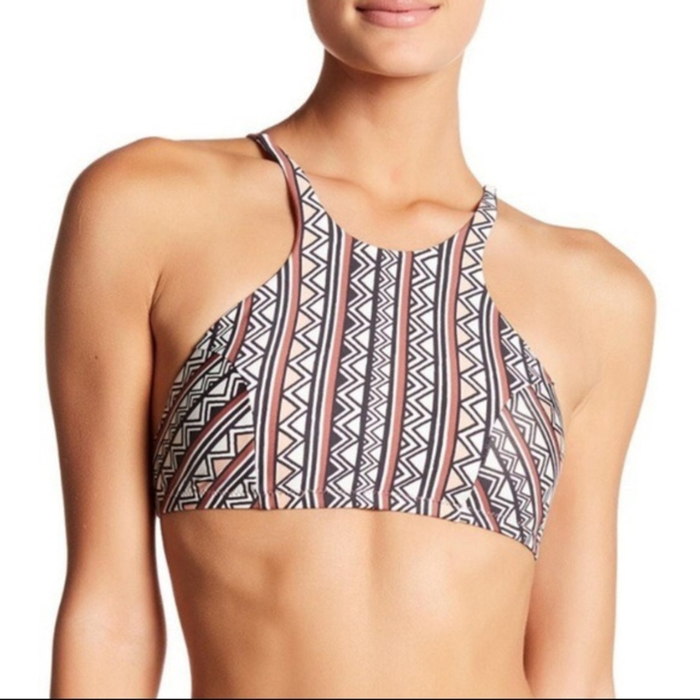 Dolce Vita Tribal Print Strappy Bikini Top